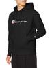 Champion Basic Long Sleeve Hooded Sweatshirt with Script Logo Size L (Previous Model) Men's Print, Black,