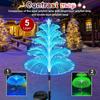 1/2/5 Layer Solar Christmas Tree Lights Decorations Outdoor Waterproof Optical Fiber 7 Color Changing for Yard Pathway Outside Decorative Gifts