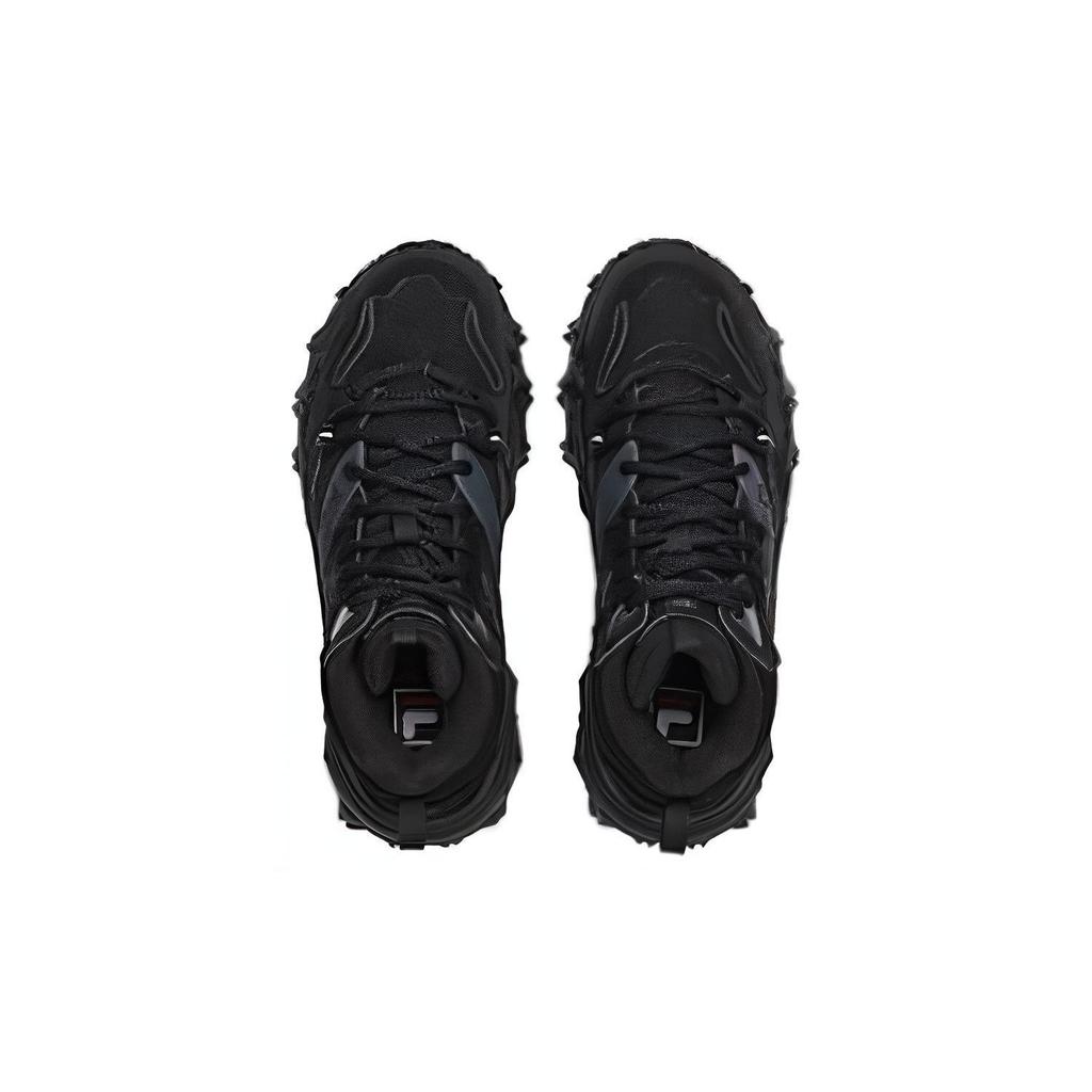 Fila Oakmont 2 Mid Ткань Синтетическая кожа ТПУ Ретро Амортизирующие Износостойкие Дышащие Кроссовки для пап Женские кроссовки Черные F12W242115FBK