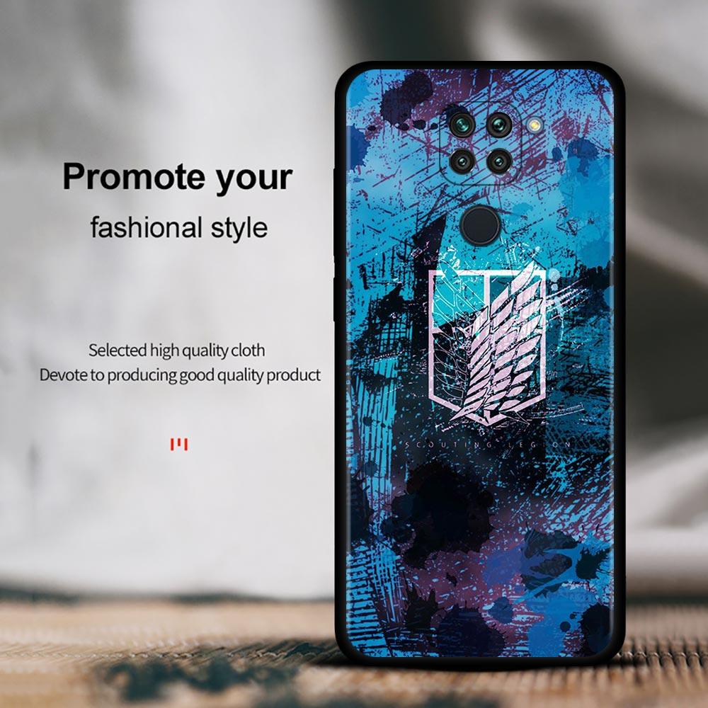 Чехол для Xiaomi Redmi Note 11 9 8 10 Pro 7 9T 8T 9S 10Lite чехол для REDMI 9 8 9C 9A 8A 7A силиконовый чехол Attack On Titan Icon