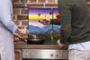 2x GLASS PROTECTIVE PLATE FOR STOVE 40x52 BALLOON