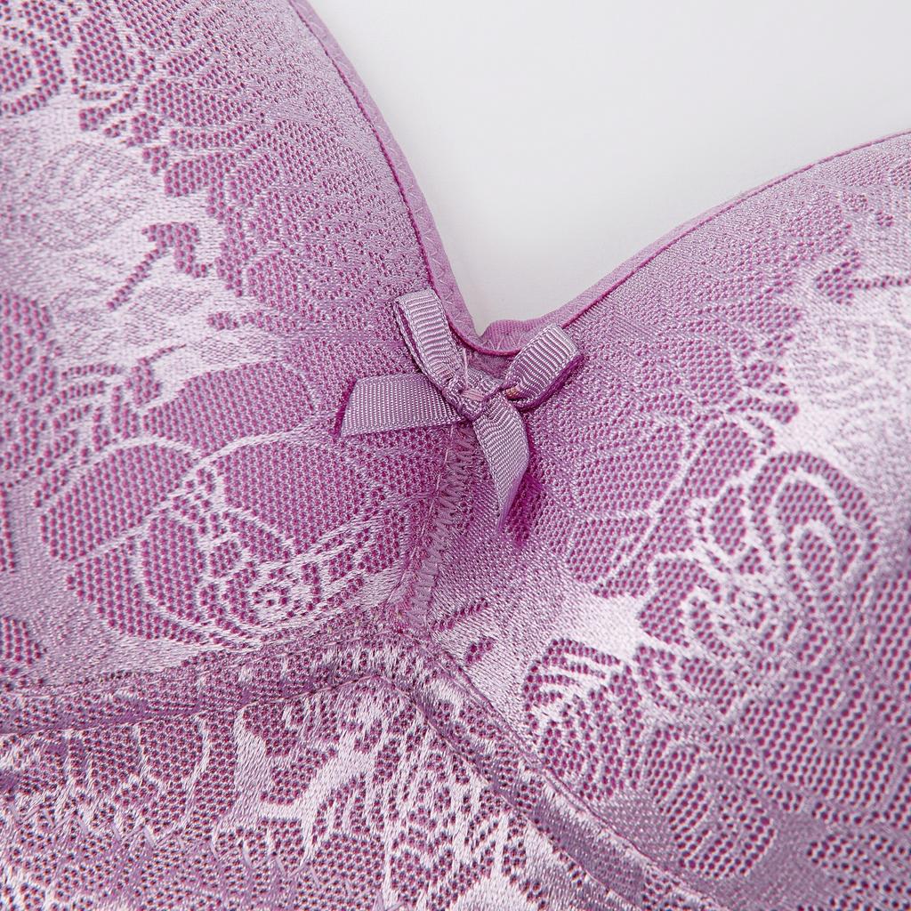 Кружевной бюстгальтер без косточек Женский регулируемый нижнее белье больших размеров Кружевной поддерживающий бюстгальтер Бюстгальтер для женщин среднего и пожилого возраста