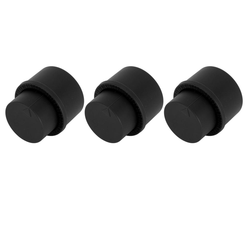 3pcs Soda Bottle Stopper Professional Press Type Sealing Reusable Beverage Bottle Covers for Soda Beverage Bottles Black