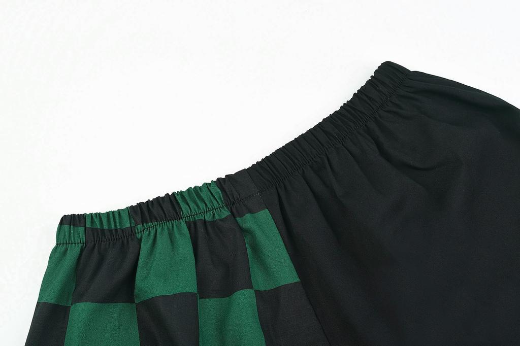 Jinbei Kids Boys Girls Cotton Children Room Wear Yukata Pajamas Jinbei Fireworks Festival Summer Festival Loungewear Top and Bottom Set with Pockets