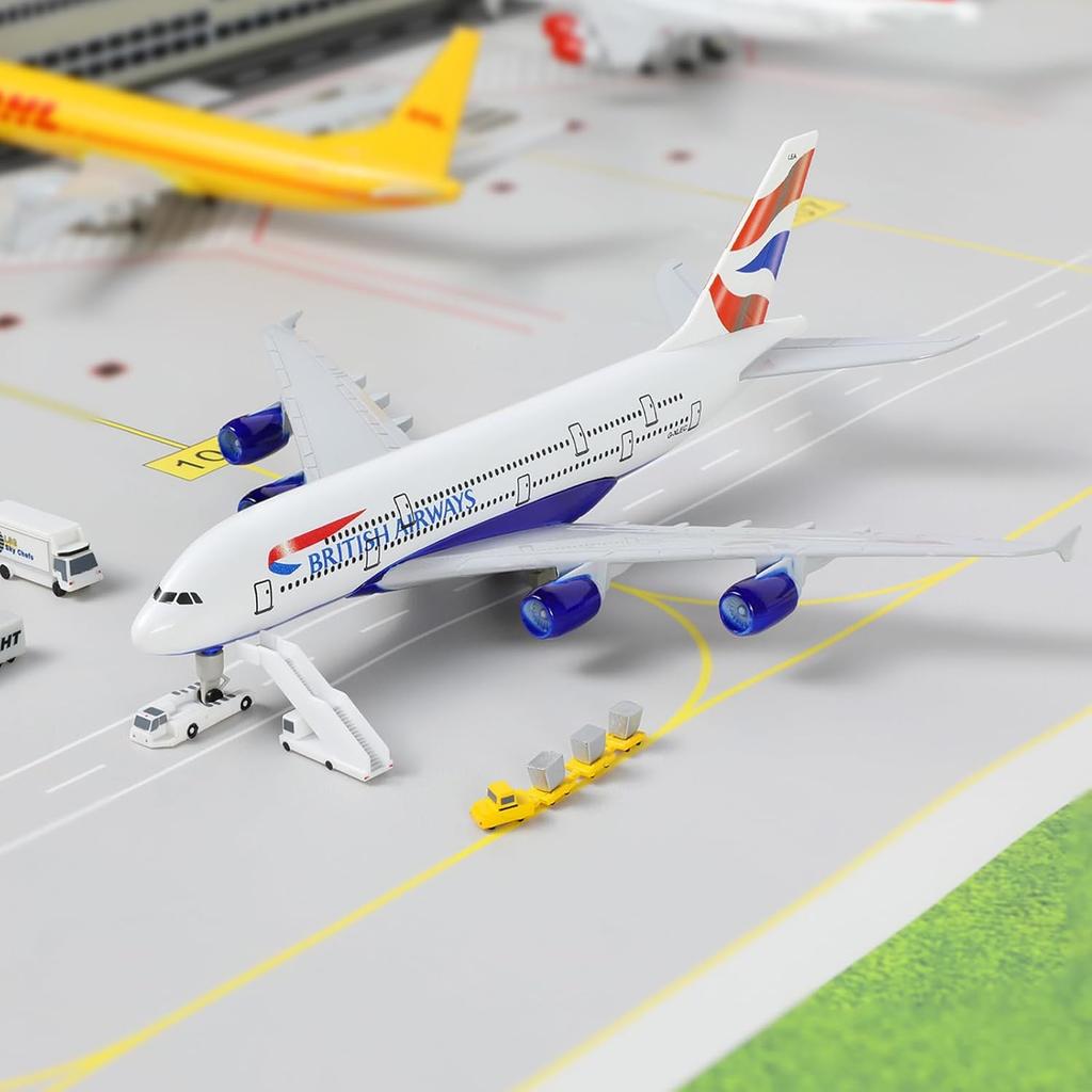 Масштаб 1/300 20 см Британский A380 Литой металлический модель самолета Игрушка Sky Jumbo 380 Модель самолета со стойкой для коллекций и демонстрации