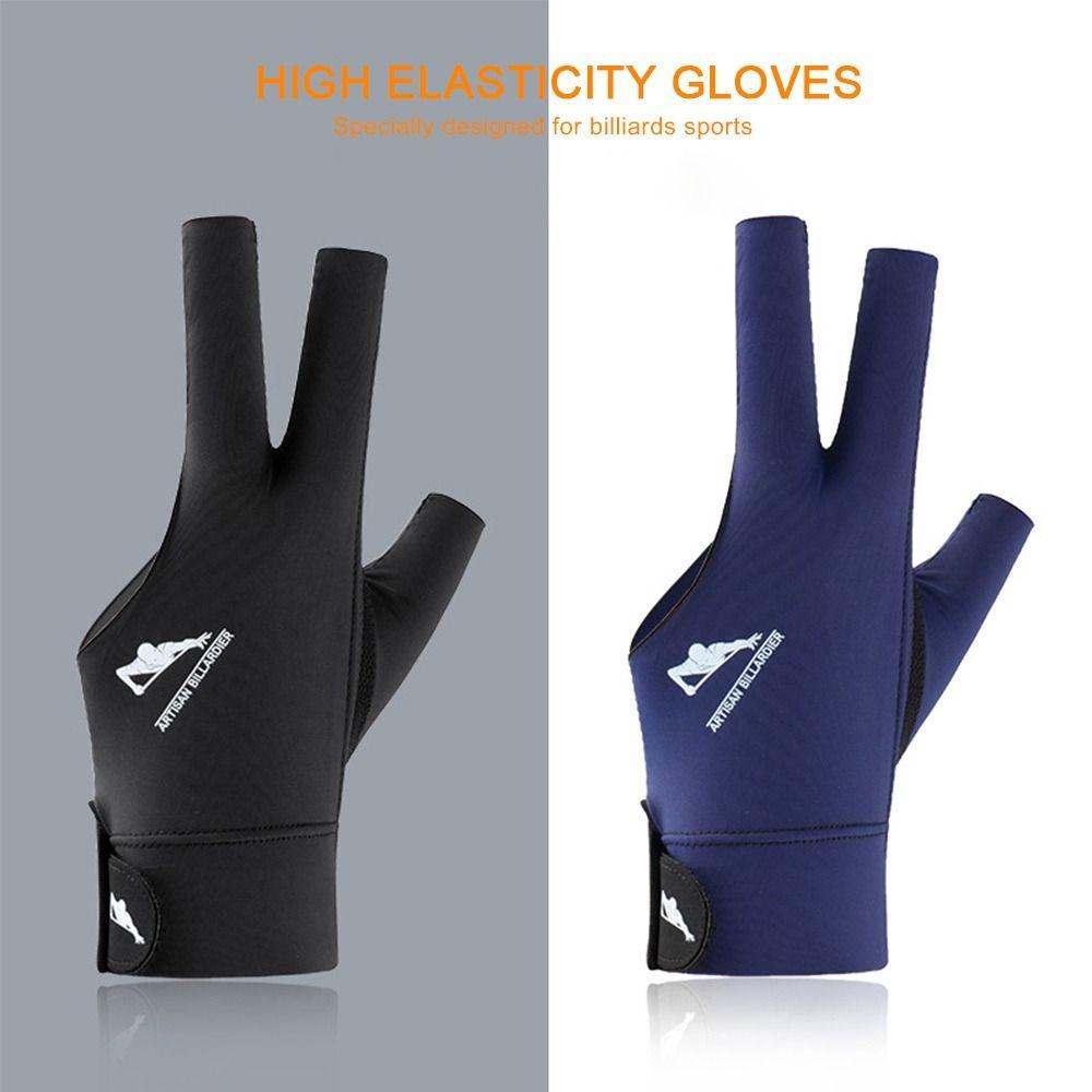 Нескользящие перчатки с тремя пальцами для левой и правой руки, тренировочные перчатки для бильярда, аксессуары для фитнеса