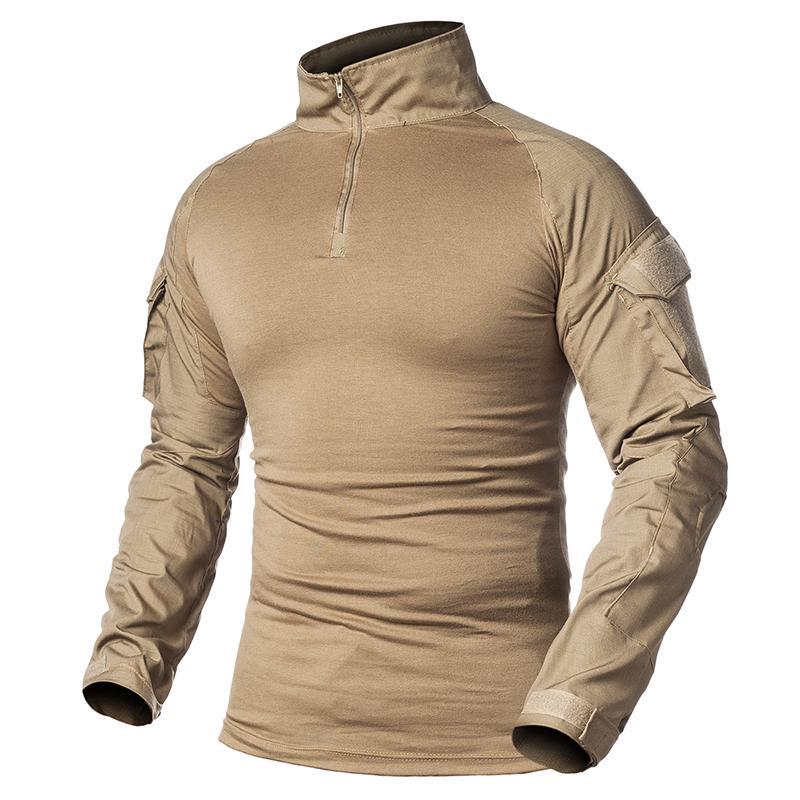 Мужская армейская тактическая футболка с длинным рукавом