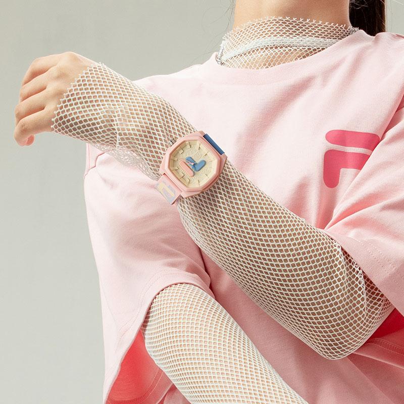 FILA Dopamine Series Watch Quartz Movement Silicone Strap White Dial Casual Retro Versatile Sport Cute Macaron Unisex watch FLM38-6105-007