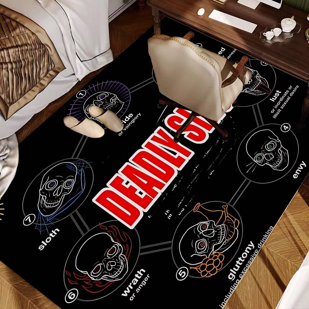 THE Seven Deadly Sins Anime Floor Mat Rectangle Anti-slip Home Soft Badmat Front Door Indoor Outdoor Mat Hotel Decor Mat