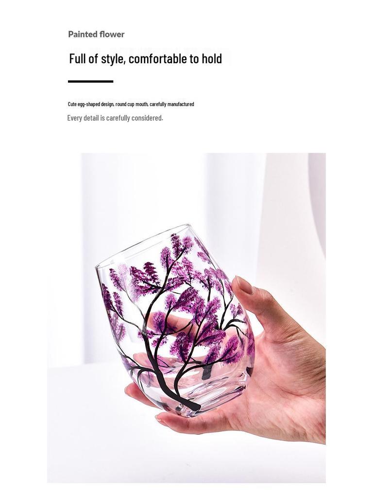 Набор расписных хрустальных бокалов и подставок для яиц «Четыре сезона»