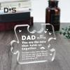 Best Dad Acrylic Decoration Thank You Dad Puzzle Home Office Desktop Ornament Father-in-law Stepfather Father's Day Birthday Festival Gift