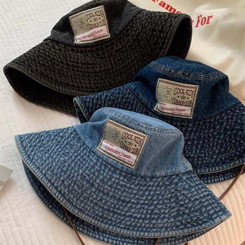 Солнцезащитная шляпа ретро шляпа рыбака легкая защита от солнца шляпа-ведро из мягкого денима для кемпинга