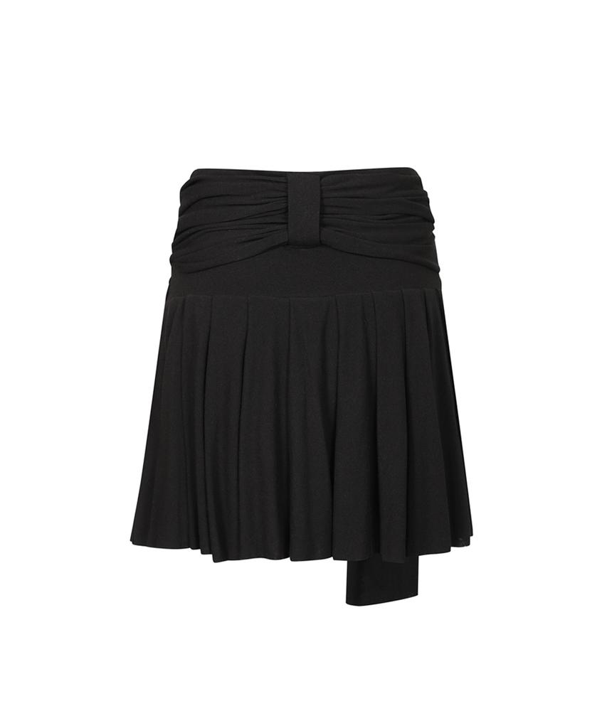 Three To Eighty Ribbon Knotted Mini Skirt Black