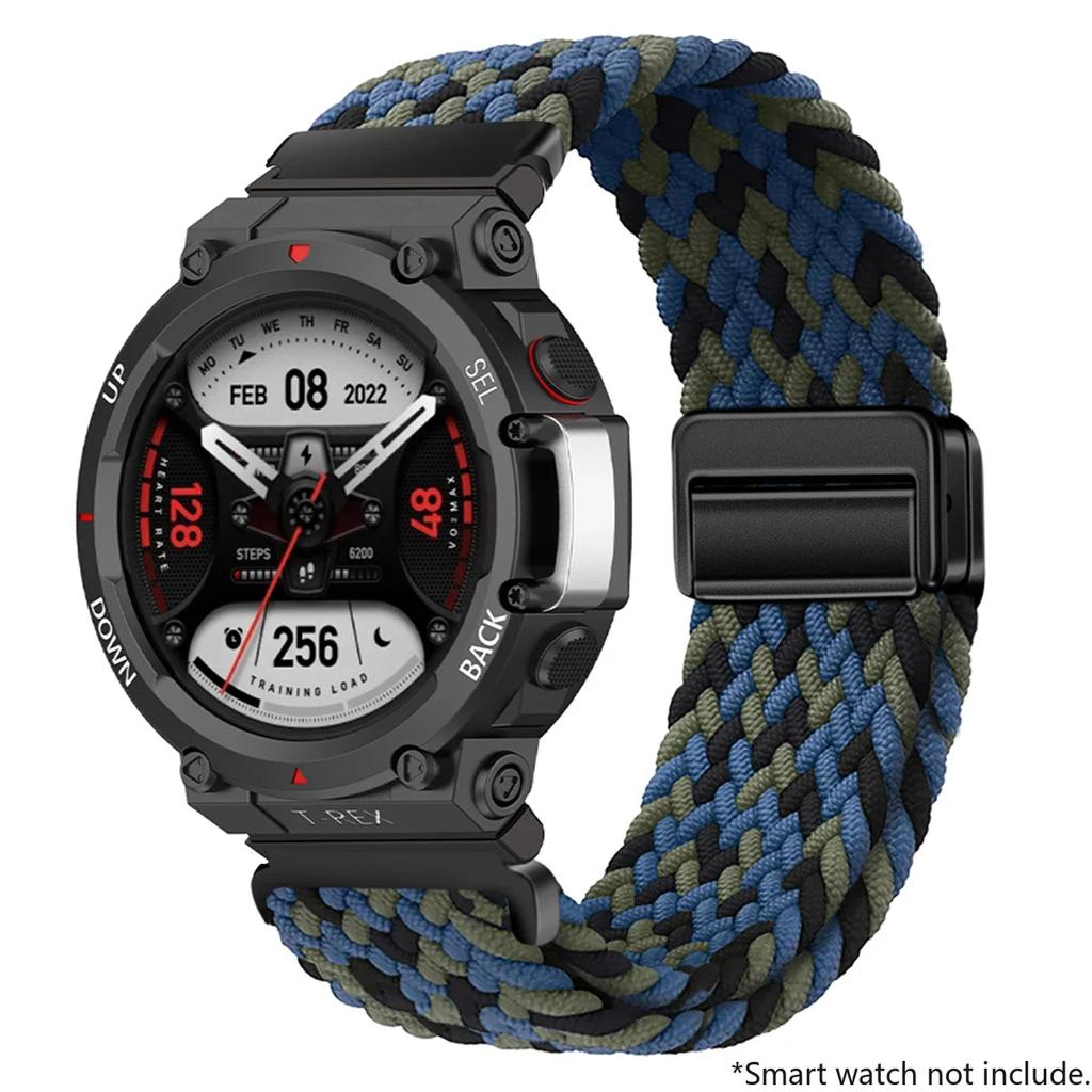 Новый плетеный ремешок-петля для Huami Amazfit T-Rex 2 3, ремешок для умных часов, нейлоновые эластичные ремешки для Huami Amazfit T-Rex T RexPro Correa