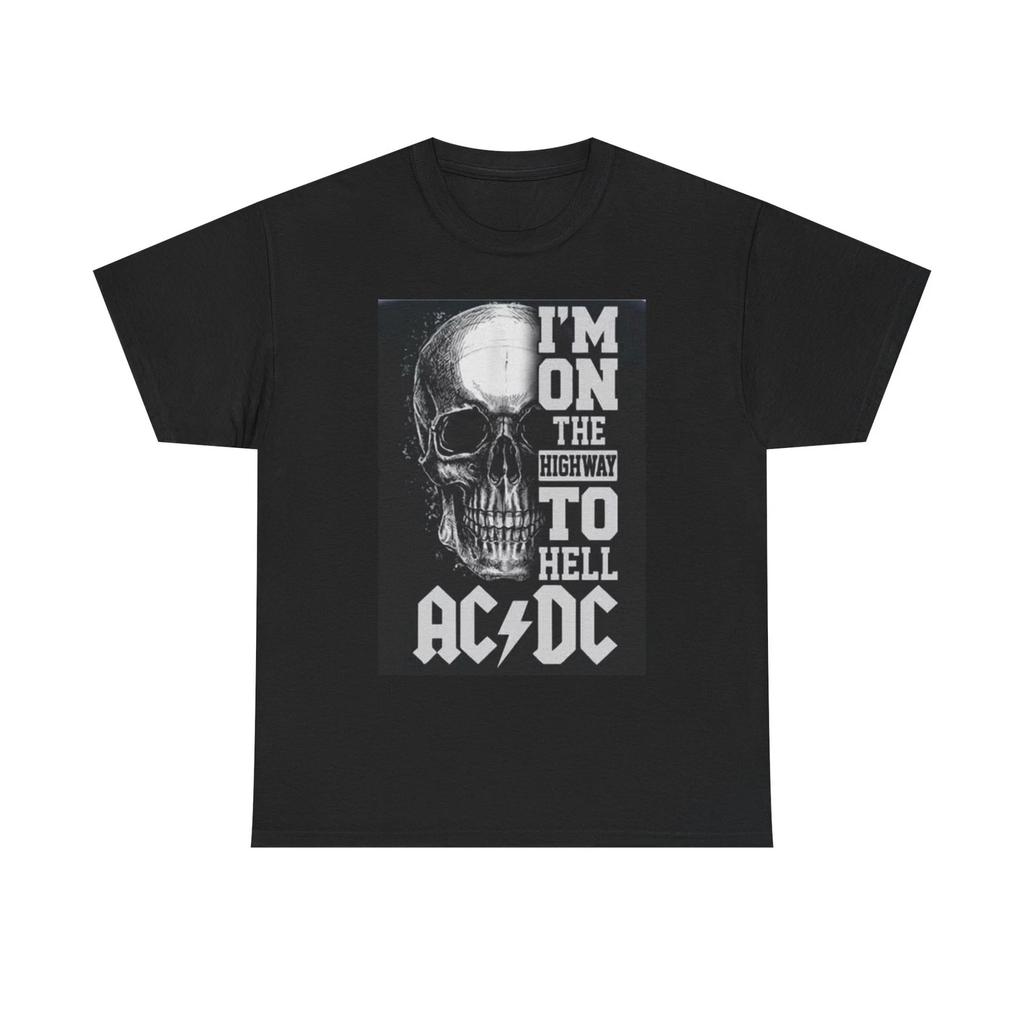 ACDC Highway To Hell Graphic T Shirt Vintage Rock Unisex Heavy Cotton Tee