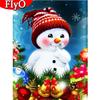 Full Square Round Diamond Painting Snowman Diamond Embroidery Cartoon Mosaic Christmas Decorations For Home