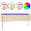 VidaXL LED Headboard Bedroom Furniture Double Bed Accessory Head of Bed Frame Interior Cream 3123501