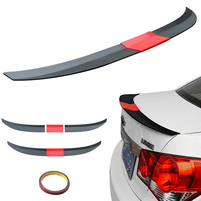 3PCS universal Car Spoiler ABS Trunk Tail Rear Wing Spoiler 115-125cm Adjustable For Most Car