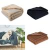 Durable Waterproof Pet Blanket Thick Flannel Plush Sherpa Design Perfect For Dog Beds And Lounging