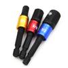 3PC Color Hexagonal Screw Air Screwdriver Conversion Extension Rod 1/2 Square Head 3/8 Socket 1/4 Electric Screwdriver Tool Set