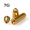 20pcs Weights Assorted Copper Jig Head Fall Down Fishing Sinkers Kit 3.5/5/7g Bullet Shape Split Fishing Tackle Sinker Combo Set
