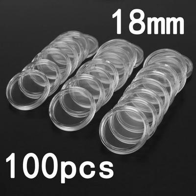 Круглые держатели для монет прозрачные многоразовые защитные 100 шт. дисплей набор капсул чехол