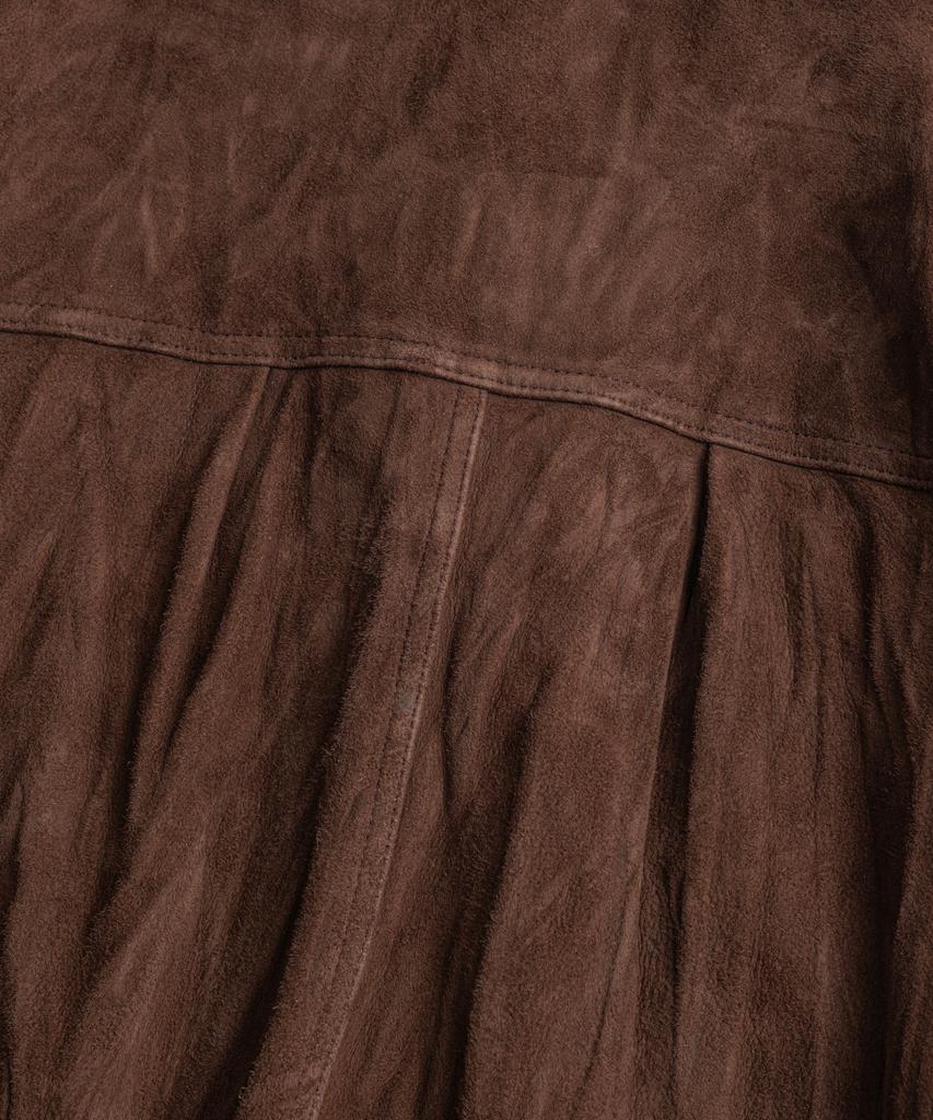 BEHEAVYER Washed Goatsuede Type-1 Jacket Chocolate