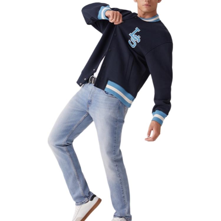 Levis Уличная мода Свободная Американская Куртка-бомбер с длинным рукавом Мужские куртки Черный 0019E-0001