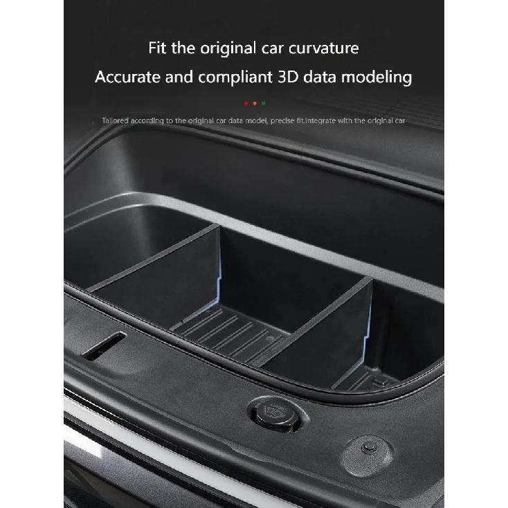 For Tesla Model Y Juniper Front Trunk Cover Roller Curtain Trunk Partition Organizer Divider Baffle Cargo Cover Protector Board