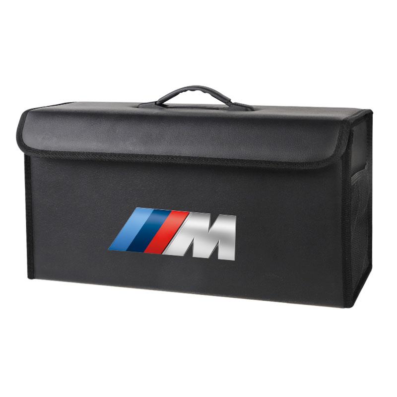 CDKO4 Leather Car Trunk Collapsible Organizer Foldable Storage Box For BMW X1 X2 X3 X5 X4 X6 X7 G30 G20 G32 G11 G12 F40 F30 Stickers