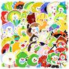 50 Hand-painted Fruit and Vegetable Expression Graffiti Stickers Cute Cartoon Fruit Decorative Notebook Paper Hand Note Stickers