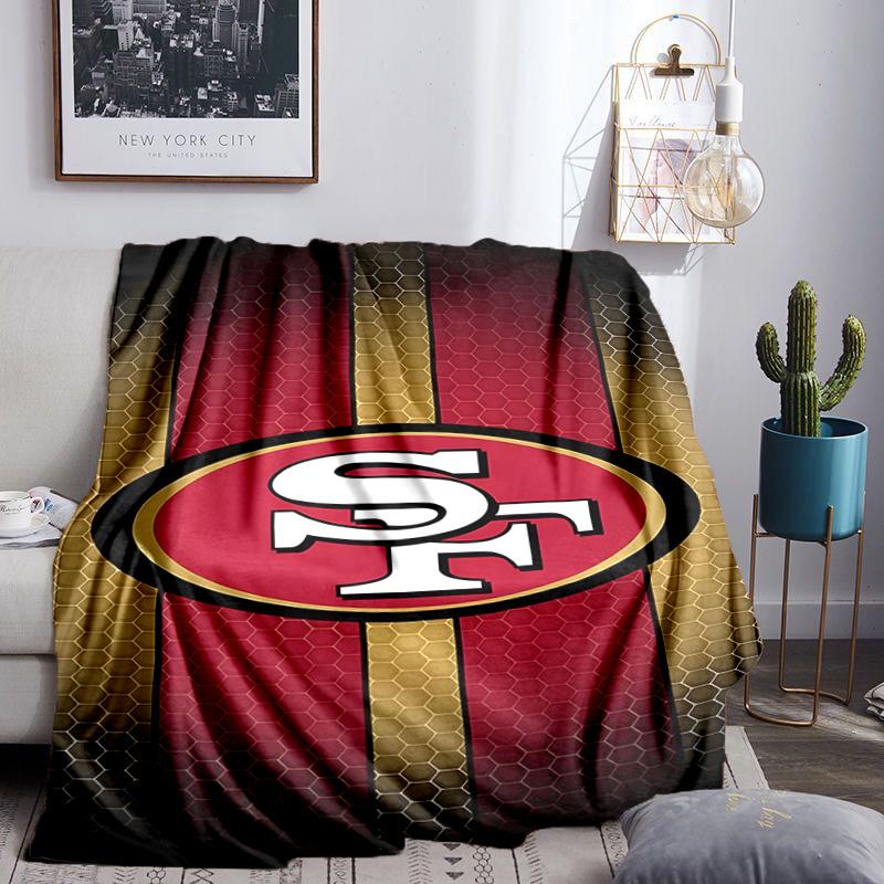 Faithful 49ers football Blanket Lightweight Flannel Bedding Blanket Perfect for Travel, Camping, Living Rooms, Offices, Sofas, Fan Christmas gift