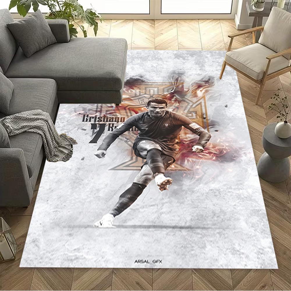 Football Players Action Floor Rug Office Rug Perfect for Living Rooms Study room Dining Room Kitchen Anti-slip Rug Decorate Offices