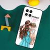 Черные Каштановые Волосы Малыш Мама Девочка Королева Чехол Для Honor Magic 7 Lite 5 6 Honor 200 Pro 50 70 90 Lite X9a X8a X8 X9 X8b X9c X9b Обложка
