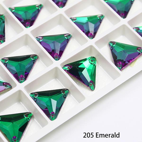 Dongzhou Triangle Sew-on Crystal Flatback Rhinestones Lead-free Crystal Beads for Garment Shoes Sewing Accessories