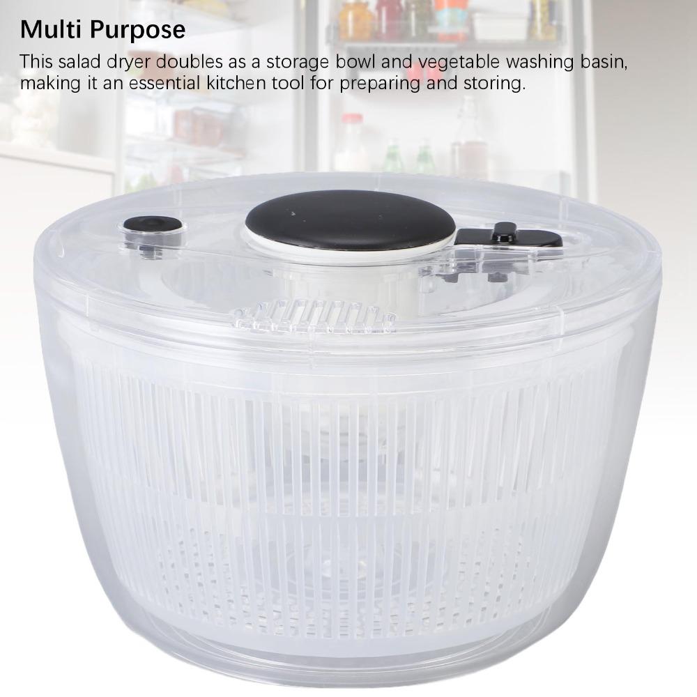Transparent Black Vegetable Washer Spinner Bowl Vegetable Spinner Vegetables and Fruits