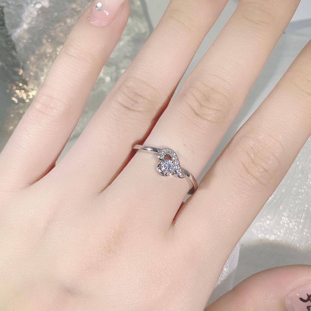 Маленькое и простое бриллиантовое кольцо для женщин в европейской и американской моде, обручальное кольцо с любовью, свадебный подарок