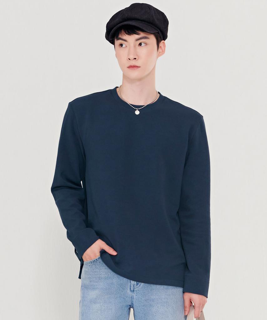 CHASECULT Men'S Modified Knit Round T-Shirt-Bezk5113B0G