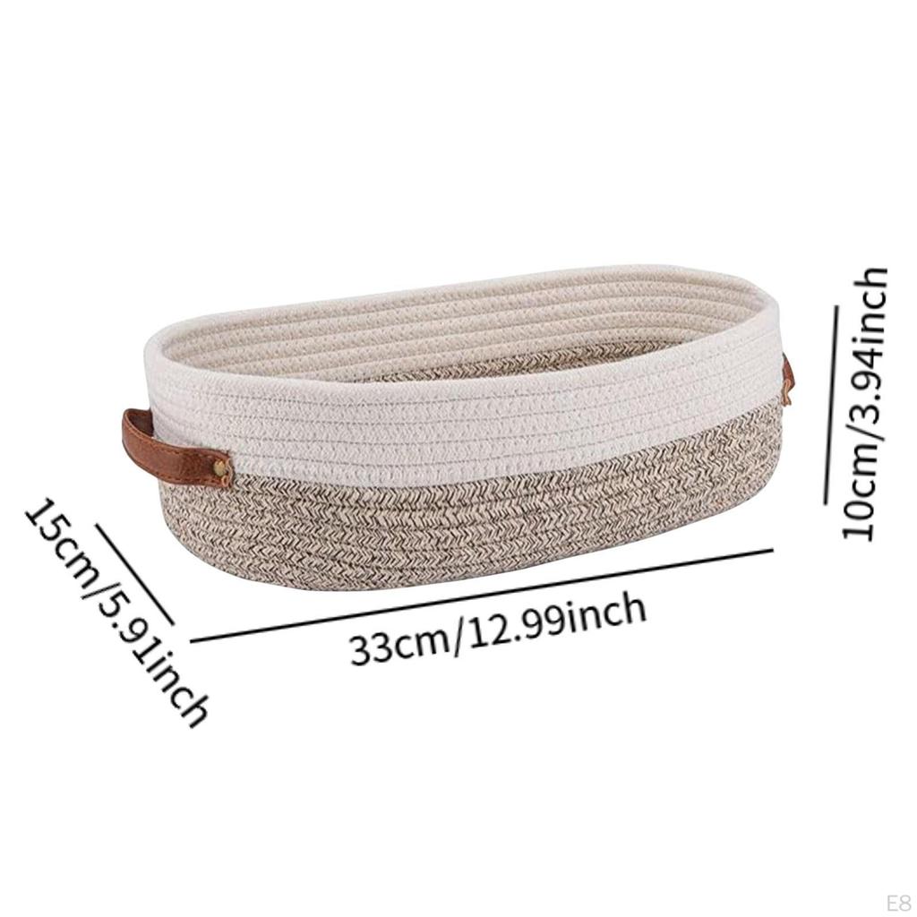 Basket Cotton with Handle, Storage And Bathroom Organizer Container