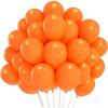 Balloon - Orange - 50 Pieces - 10" - Natural Latex - Helium