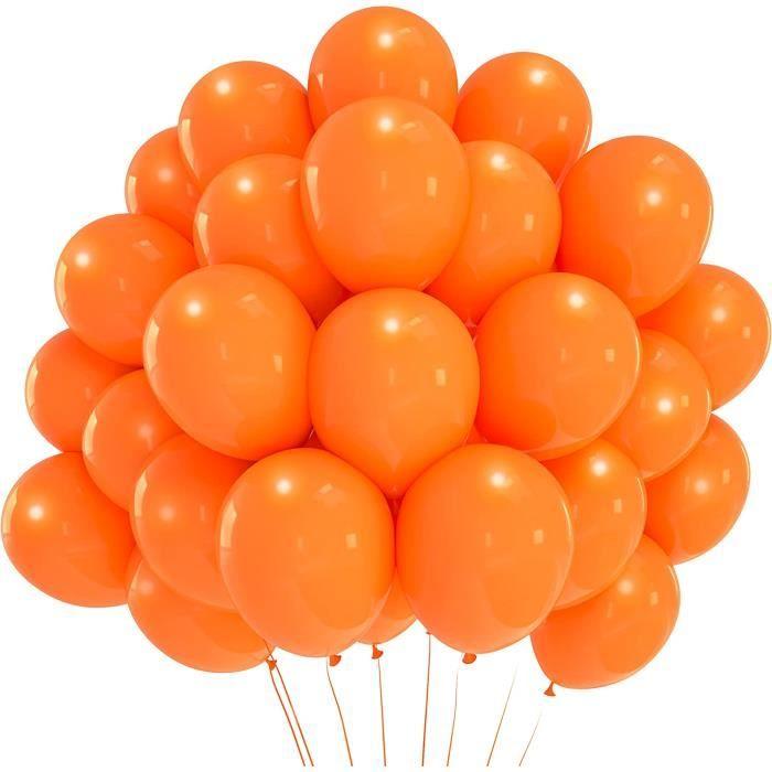 Ballon Baudruche - Orange - 50 Pièces - 10" - Latex Naturel - Hélium