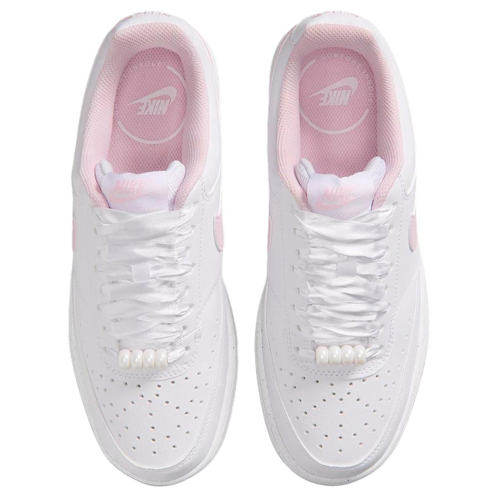 Nike Court Vision Breathable Support Low top Skateboard Shoes Women's Pink White IB6652-101