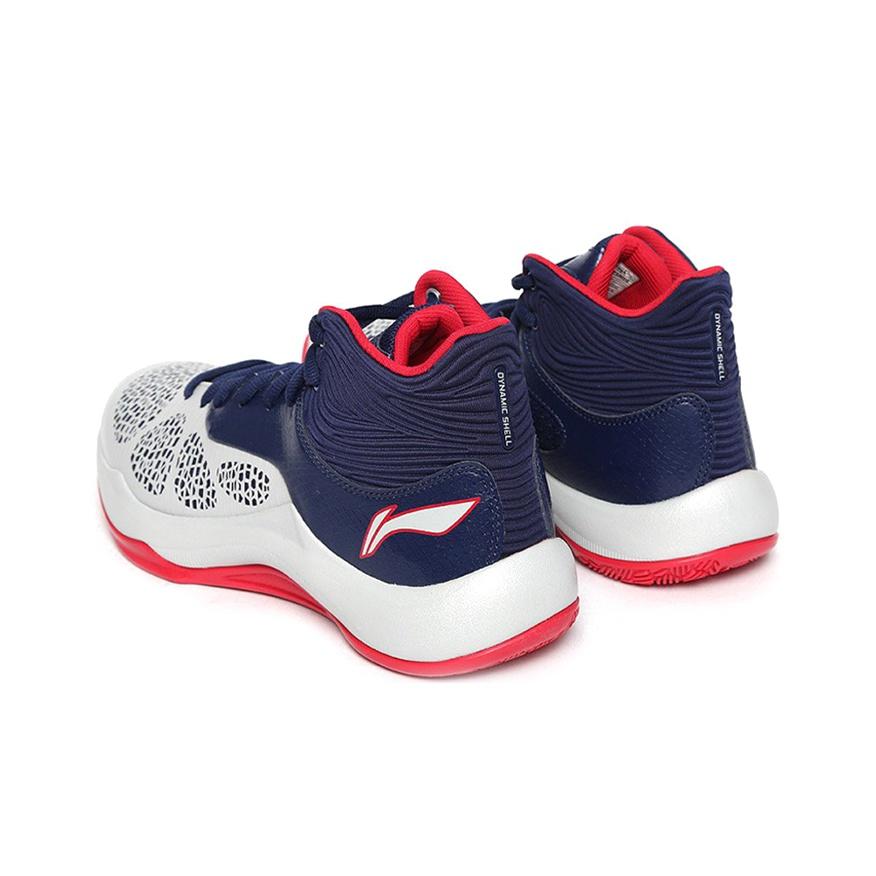 Баскетбольные кроссовки Li Ning Sonic 5 из искусственной кожи, мужские кроссовки, синие, белые, ABPM005-4