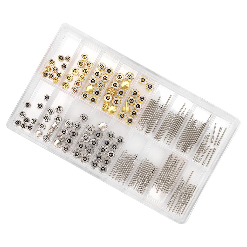 Watch Stem Extender + Crowns Accessory Repairing Replacement Tool Kit with Box