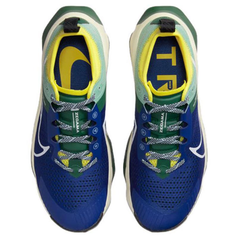 Nike Кроссовки ZoomX Zegama Trail Deep Royal Blue Yellow Strike повседневные DH0623-400