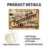 Индивидуальная металлическая настенная табличка Персонализированная Фотостудия Ретро Дизайн Внутреннее Наружное Арт Декор