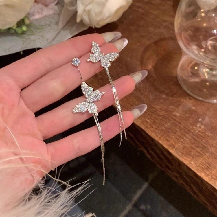 Корейские серьги-кисточки с жемчугом - серебро S925, универсальные и модные