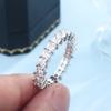 New Women's Simple Zircon Ring AAAA Shiny Zircon Wedding Ring Fashion Eternal Promise Ring Couple Ring Christmas Gift