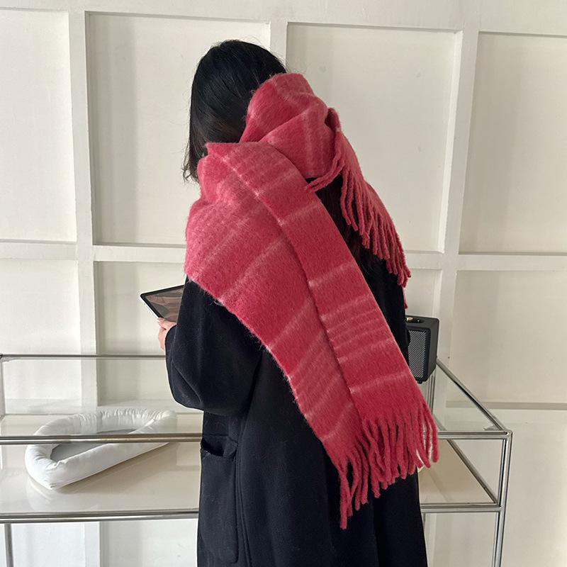 Women's Thickened Scarf: Soft Merino Wool Blend, Minimal Shedding, High Quality Winter Cold Protection