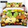 Cute Spy X Family Anime Duvet Cover Kawaii Soft Skin-Friendly Breathable Bedding Set with Zipper for Boys Girls Bedroom Decor